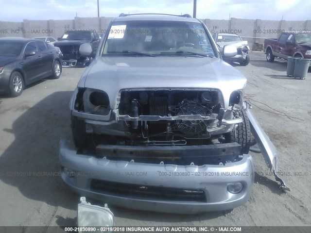 5TDZT38A55S242025 - 2005 TOYOTA SEQUOIA LIMITED SILVER photo 6