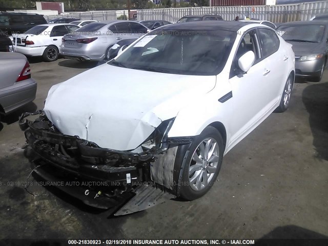 5XXGN4A79EG350574 - 2014 KIA OPTIMA EX WHITE photo 2