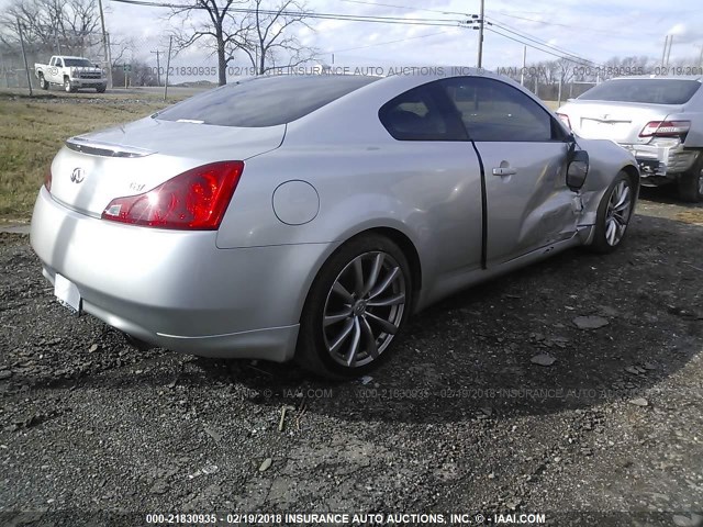 JNKCV64E98M109454 - 2008 INFINITI G37 JOURNEY/SPORT SILVER photo 4