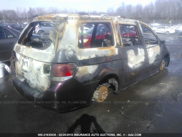 5FNRL38798B418510 - 2008 HONDA ODYSSEY EXL ბურგუნდია ფოტო 4