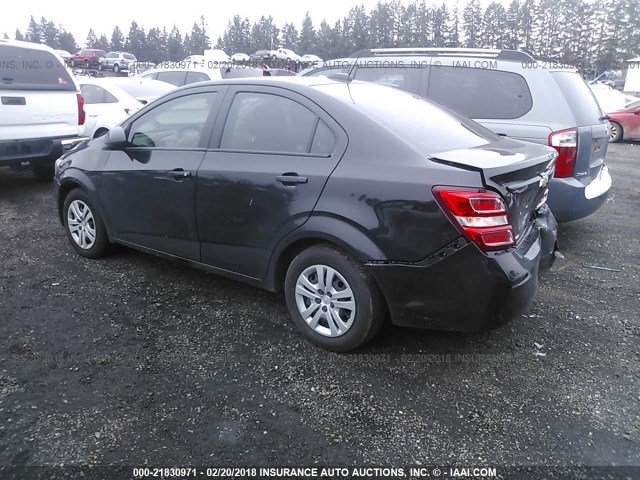 1G1JB5SG7H4142896 - 2017 CHEVROLET SONIC LS 黑色 照片 3