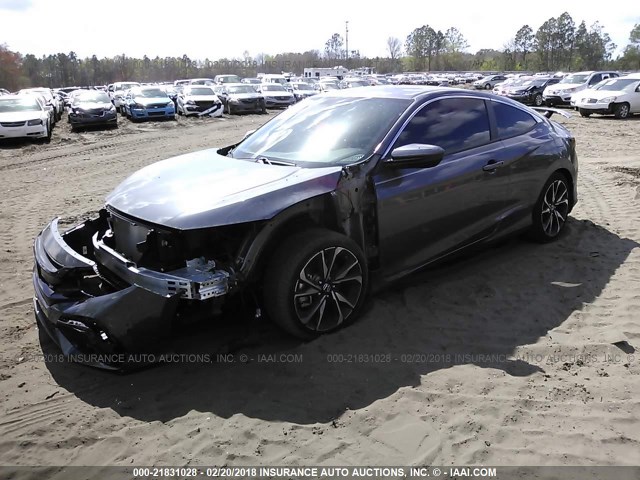 2HGFC3A54HH754878 - 2017 HONDA CIVIC SI GRAY photo 2