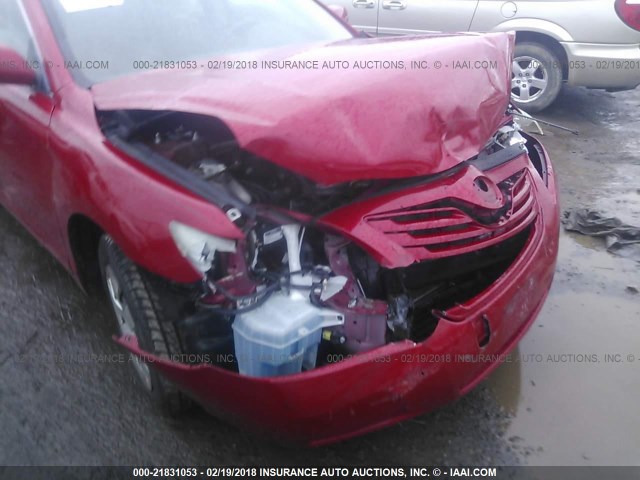 4T1BE46K37U162133 - 2007 TOYOTA CAMRY NEW GENERAT CE/LE/XLE/SE RED photo 6