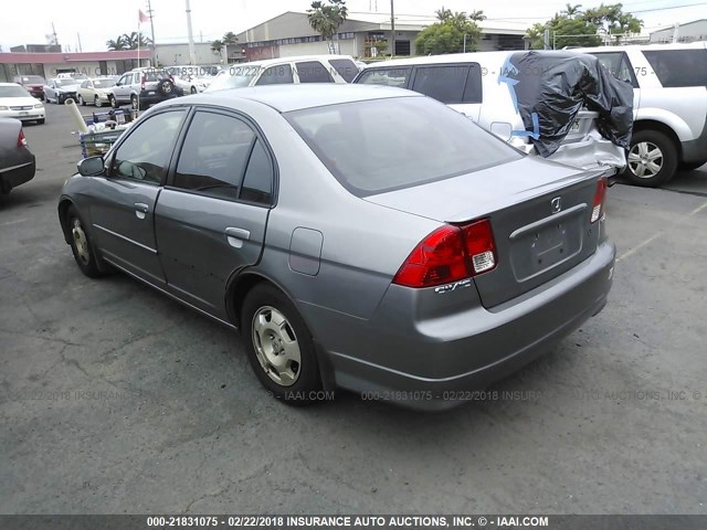 JHMES96674S003017 - 2004 HONDA CIVIC HYBRID GRAY photo 3