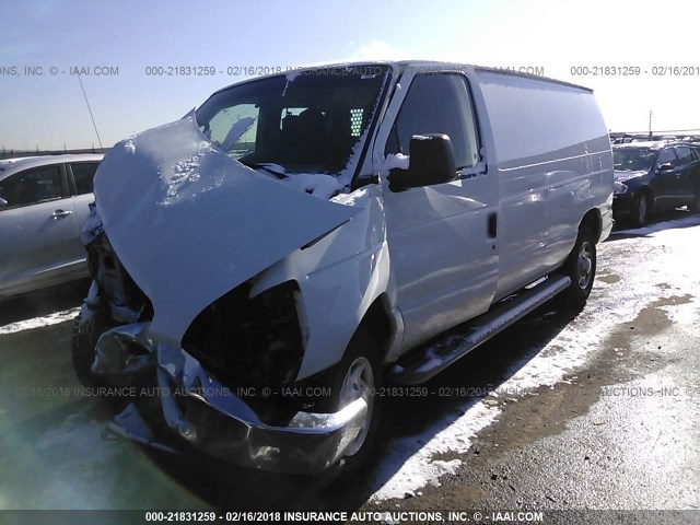 1FTNE2EW9DDA32511 - 2013 FORD ECONOLINE E250 VAN WHITE photo 2