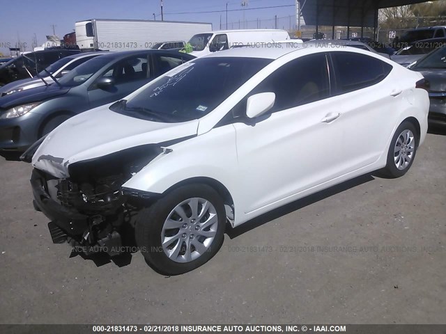 5NPDH4AEXBH021603 - 2011 HYUNDAI ELANTRA GLS/LIMITED WHITE photo 2