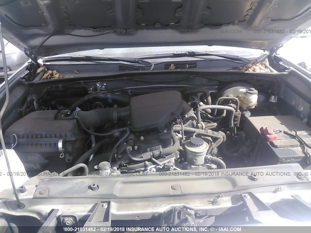 5TFRX5GNXGX053517 - 2016 TOYOTA TACOMA ACCESS CAB/SR/SR5 SILVER photo 10