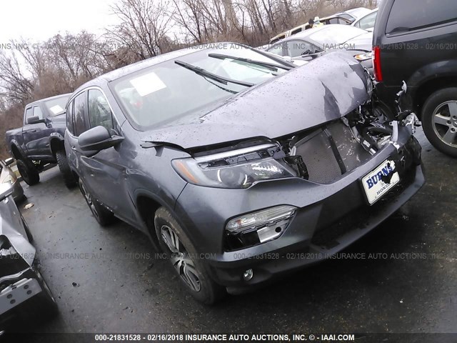 5FNYF6H5XHB005059 - 2017 HONDA PILOT EXL GRAY photo 1