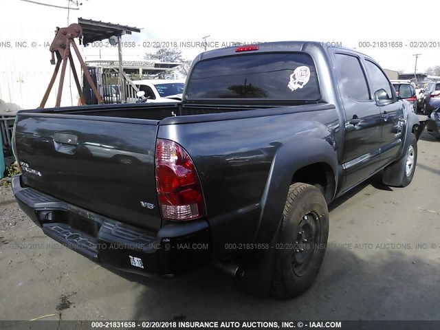 3TMJU4GN4DM156479 - 2013 TOYOTA TACOMA DOUBLE CAB PRERUNNER GRAY photo 4