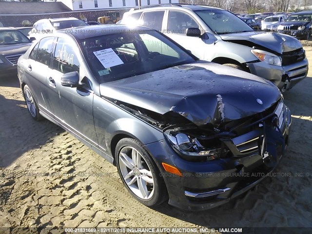 WDDGF8AB0DA822119 - 2013 MERCEDES-BENZ C 300 4MATIC GRAY photo 1