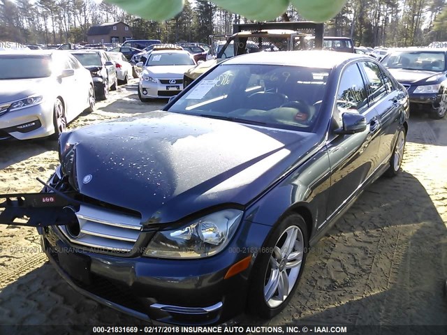 WDDGF8AB0DA822119 - 2013 MERCEDES-BENZ C 300 4MATIC GRAY photo 2