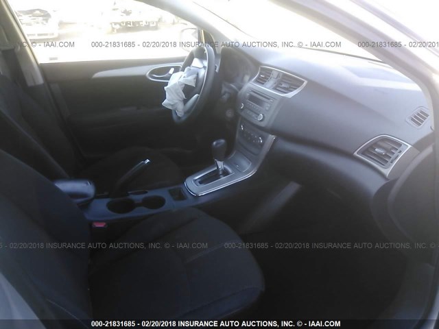 3N1AB7AP8EY339785 - 2014 NISSAN SENTRA S/SV/SR/SL SILVER photo 5