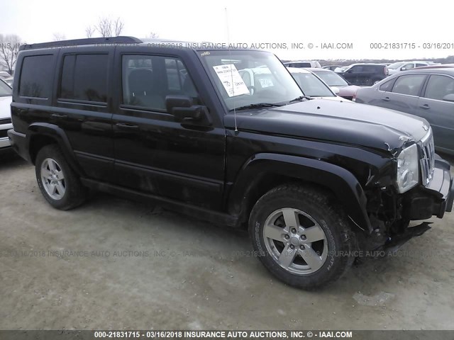 1J8HG48K17C647682 - 2007 JEEP COMMANDER BLACK photo 1