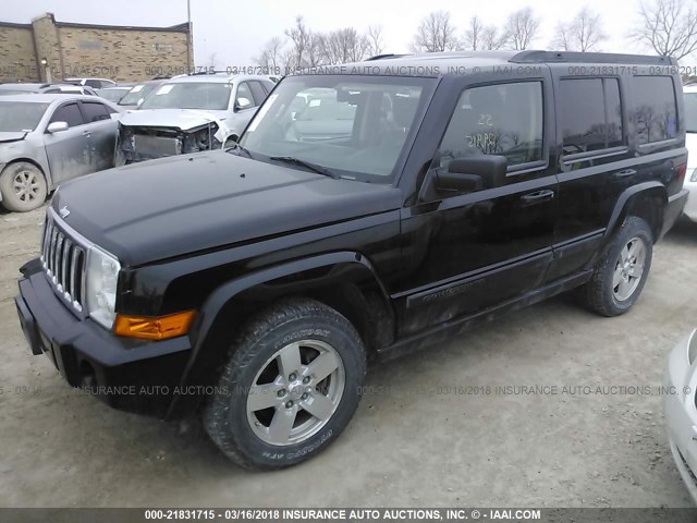 1J8HG48K17C647682 - 2007 JEEP COMMANDER BLACK photo 2