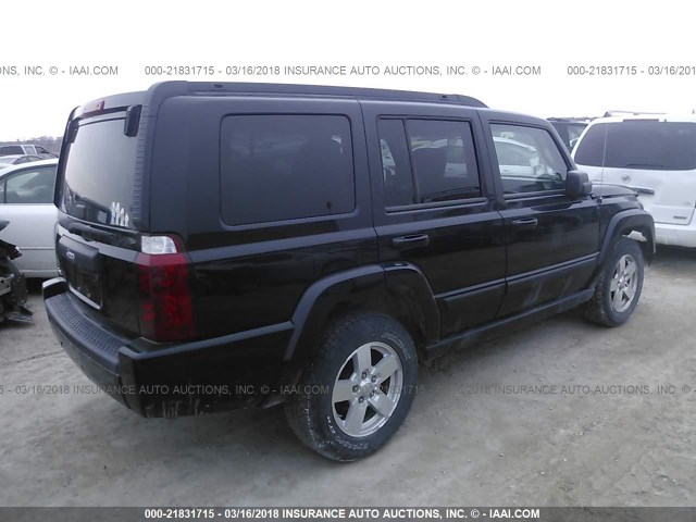 1J8HG48K17C647682 - 2007 JEEP COMMANDER BLACK photo 4