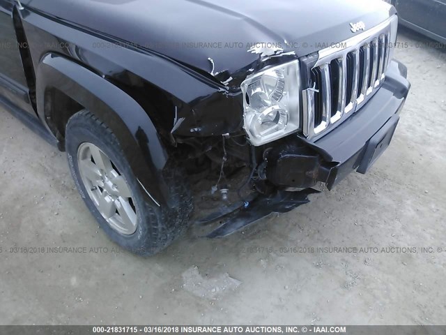 1J8HG48K17C647682 - 2007 JEEP COMMANDER BLACK photo 6