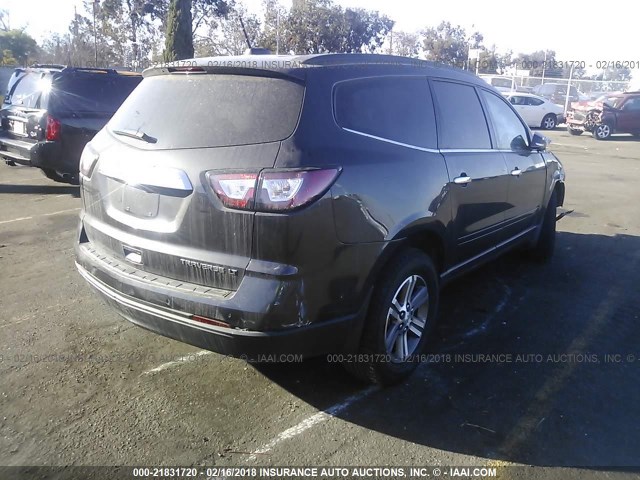 1GNKRHKD2GJ211774 - 2016 CHEVROLET TRAVERSE LT BLACK photo 4