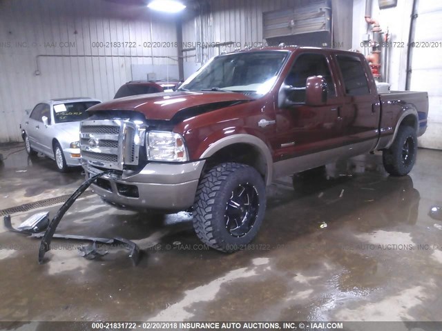 1FTSW21P55EB71562 - 2005 FORD F250 SUPER DUTY BROWN photo 2
