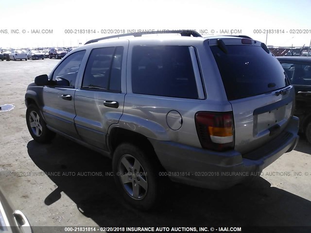 1J4GW48S3YC142499 - 2000 JEEP GRAND CHEROKEE LAREDO GRAY photo 3