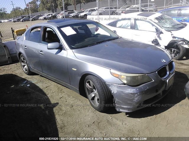 WBANA53525B862863 - 2005 BMW 525 I SILVER photo 1