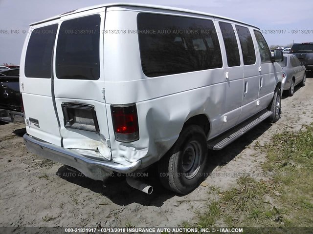 1FBNE31L19DA58954 - 2009 FORD ECONOLINE E350 SUPER DUTY WAGON WHITE photo 4