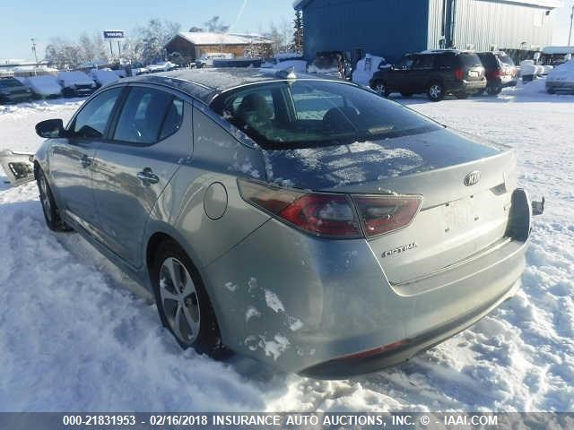 KNAGM4ADXE5069149 - 2014 KIA OPTIMA HYBRID SILVER photo 3