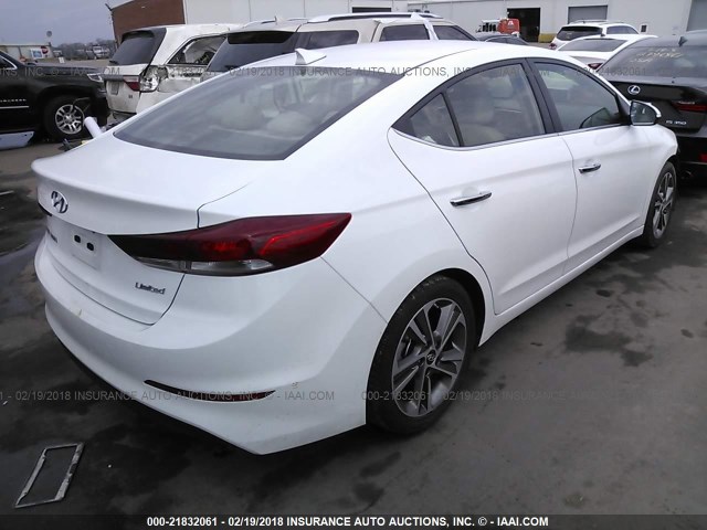 5NPD84LF8HH005687 - 2017 HYUNDAI ELANTRA SE/VALUE/LIMITED WHITE photo 4