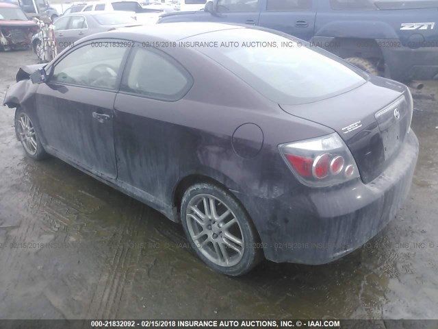 JTKDE167480226043 - 2008 TOYOTA SCION TC იასამნისფერი ფოტო 3