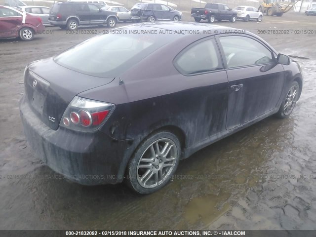 JTKDE167480226043 - 2008 TOYOTA SCION TC იასამნისფერი ფოტო 4