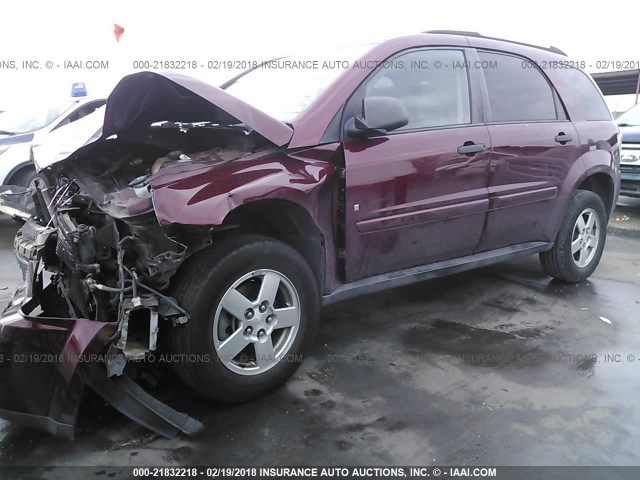 2CNDL23F186281678 - 2008 CHEVROLET EQUINOX LS MAROON photo 2