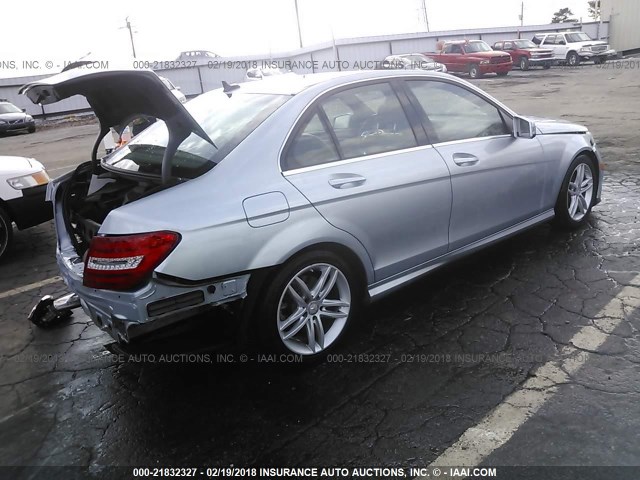 WDDGF4HB8DR255836 - 2013 MERCEDES-BENZ C 250 SILVER photo 4