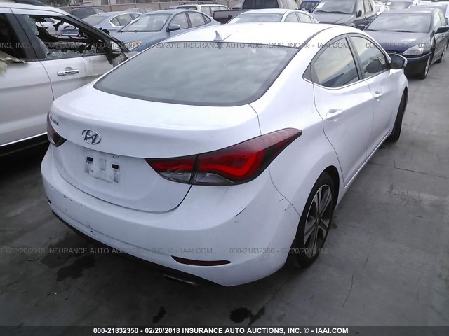 KMHDH4AH7FU372082 - 2015 HYUNDAI ELANTRA SE/SPORT/LIMITED RED photo 4