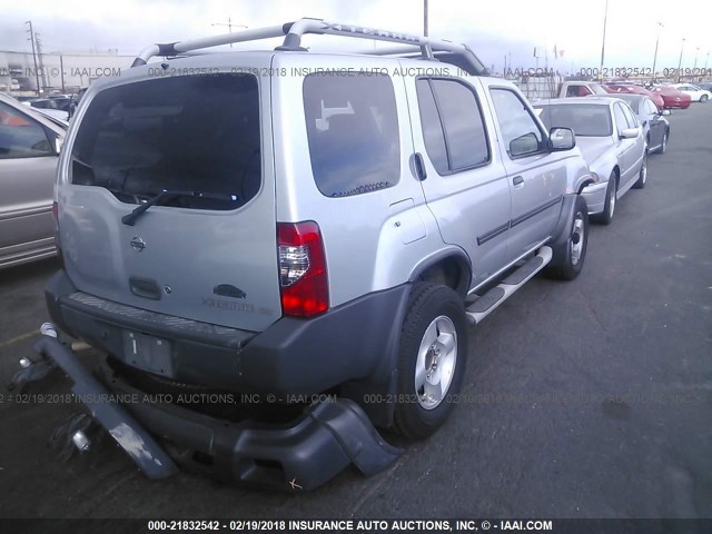 5N1ED28YX1C528138 - 2001 NISSAN XTERRA XE/SE SILVER photo 4