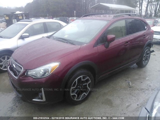 JF2GPABC4G8226983 - 2016 SUBARU CROSSTREK PREMIUM BURGUNDY photo 2