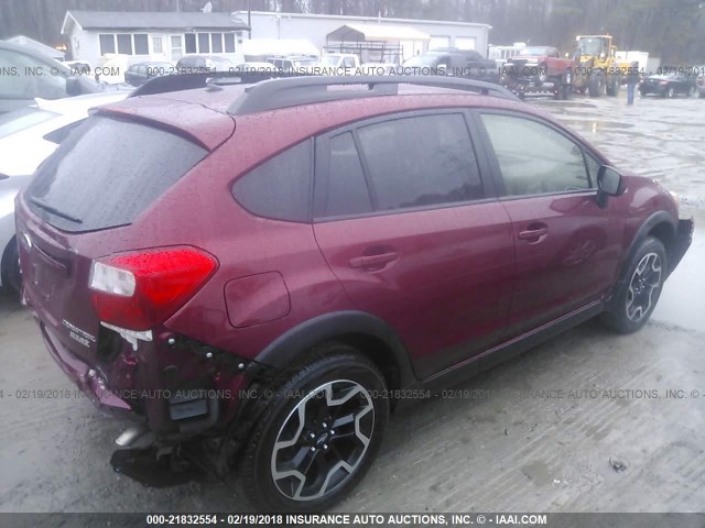 JF2GPABC4G8226983 - 2016 SUBARU CROSSTREK PREMIUM ბურგუნდია ფოტო 4