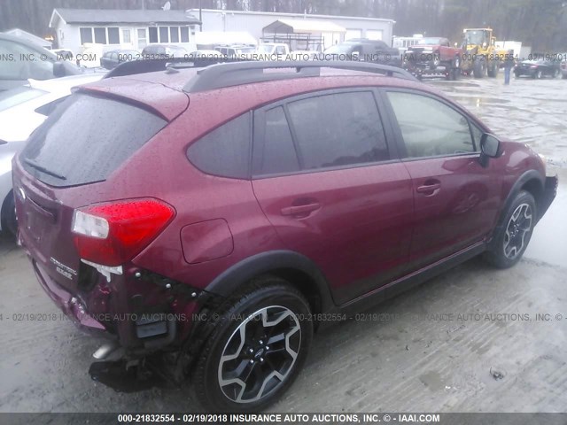 JF2GPABC4G8226983 - 2016 SUBARU CROSSTREK PREMIUM BURGUNDY photo 4