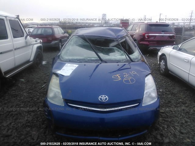 JTDKB20U497892842 - 2009 TOYOTA PRIUS BLUE photo 6