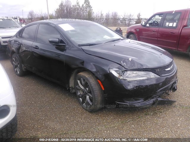 1C3CCCBGXFN614067 - 2015 CHRYSLER 200 S BLACK photo 1