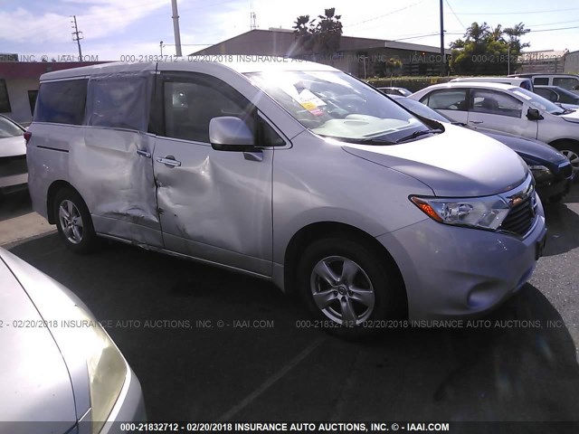 JN8AE2KP5D9068361 - 2013 NISSAN QUEST S/SV/SL/LE SILVER photo 1