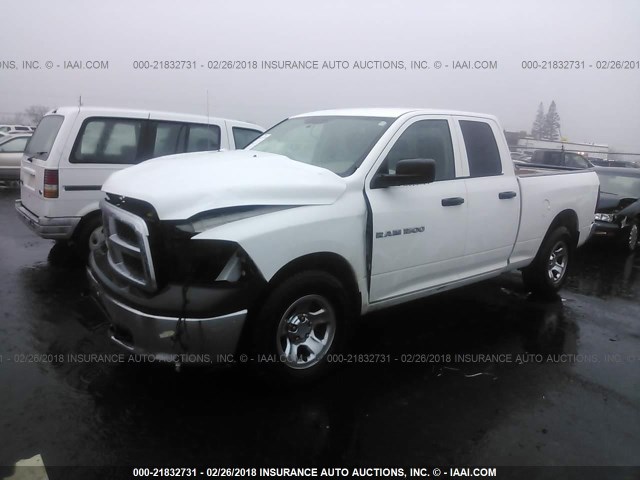 1C6RD6FP8CS262643 - 2012 DODGE RAM 1500 ST WHITE photo 2