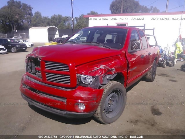 1D7HA18D84S516426 - 2004 DODGE RAM 1500 ST/SLT RED photo 2