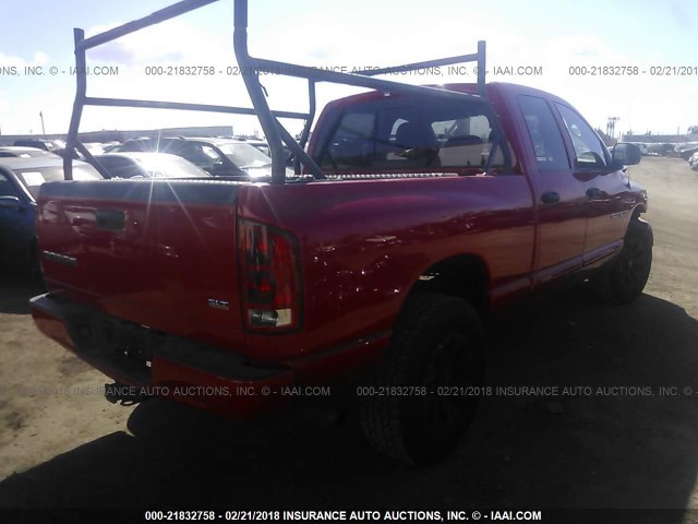 1D7HA18D84S516426 - 2004 DODGE RAM 1500 ST/SLT RED photo 4