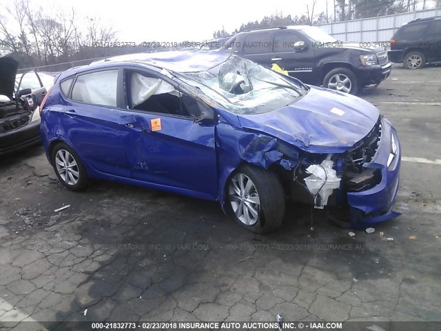 KMHCU5AE8EU146523 - 2014 HYUNDAI ACCENT GLS/SE BLUE photo 1