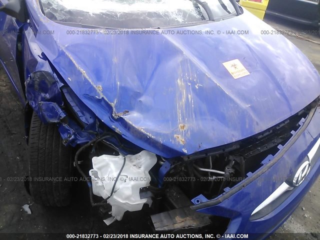 KMHCU5AE8EU146523 - 2014 HYUNDAI ACCENT GLS/SE BLUE photo 6