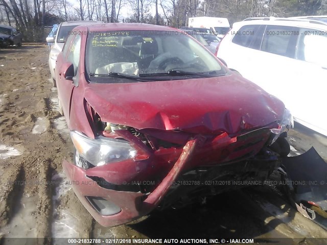 2T1BU4EE4CC764923 - 2012 TOYOTA COROLLA S/LE RED photo 6