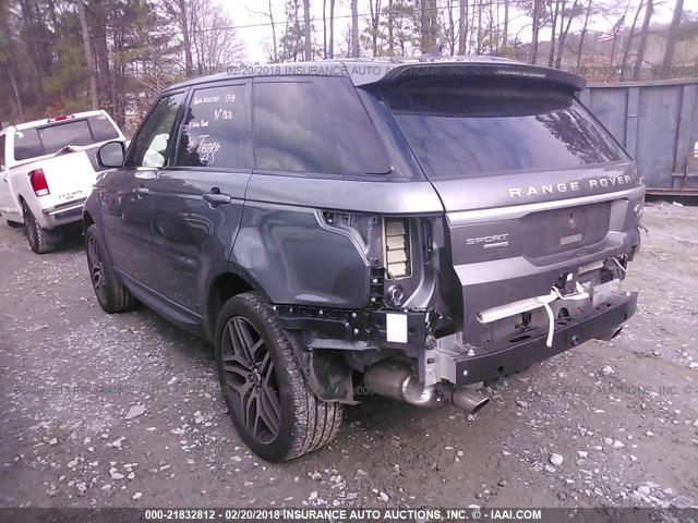 SALWG2VF7FA616563 - 2015 LAND ROVER RANGE ROVER SPORT HSE GRAY photo 3