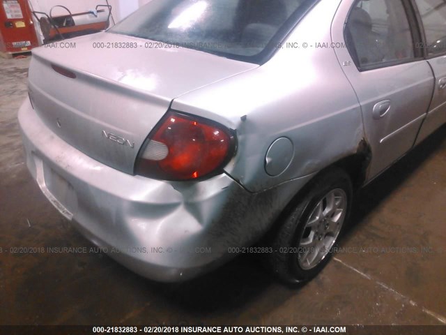 1B3AS46C81D180766 - 2001 DODGE NEON SE/ES SILVER photo 6