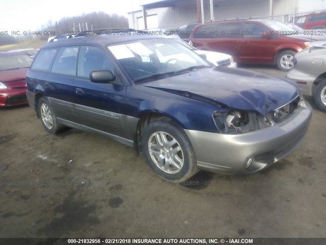 4S3BH675047619054 - 2004 SUBARU LEGACY OUTBACK AWP BLUE photo 1