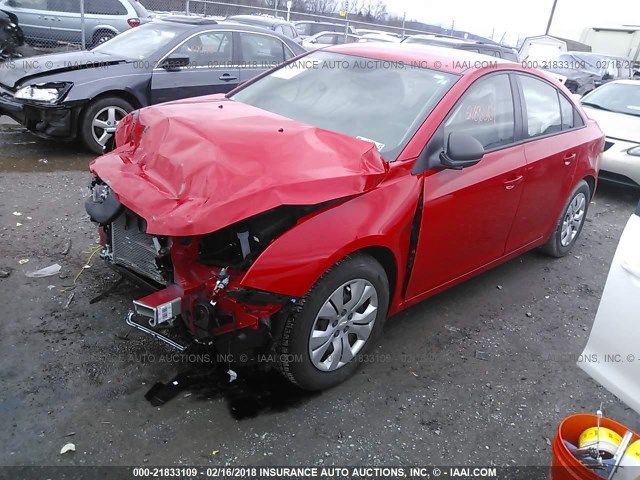 1G1PC5SG1G7173095 - 2016 CHEVROLET CRUZE LIMITED LS RED photo 2