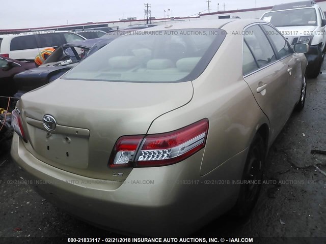 4T1BF3EK9AU099507 - 2010 TOYOTA CAMRY SE/LE/XLE 金色 照片 4